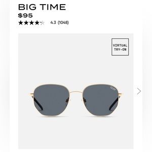 QUAY big time gold sunglasses